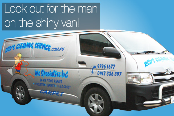Rod's cleaning service van
